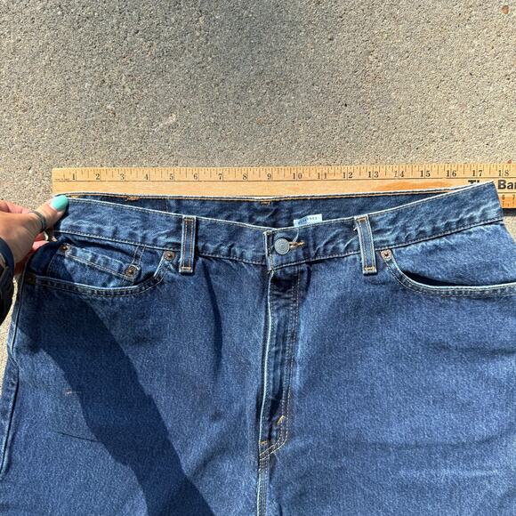 Vintage Y2K Levi's 550 Relaxed Fit Tapered Leg Blue Mom Jeans Ladies 18 W L - Picture 9 of 13